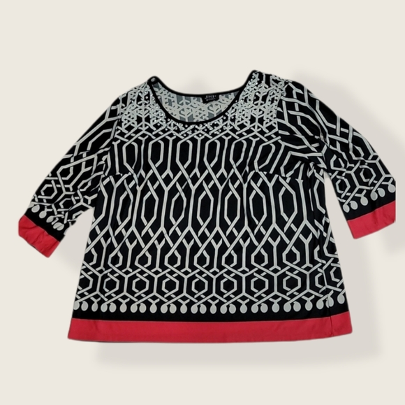 JSP Woman black and white Top with studded neckline XL - Picture 5 of 11